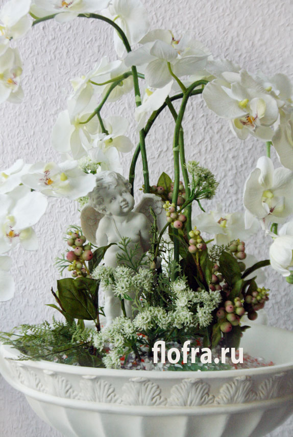ваза цветы украшение интерьер флористика кемерово витрина 