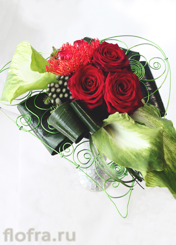 букет сердце флористика аранжировка дизайн кемерово цветы
