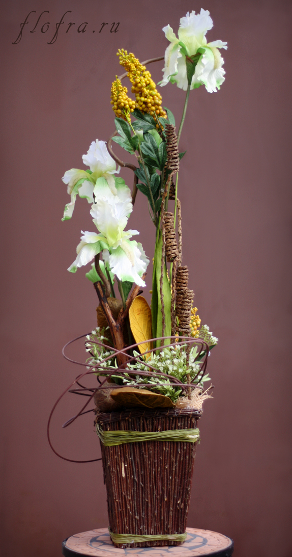 композиция аранжировка сухоцветы дизайн кемерово флористика искуственная