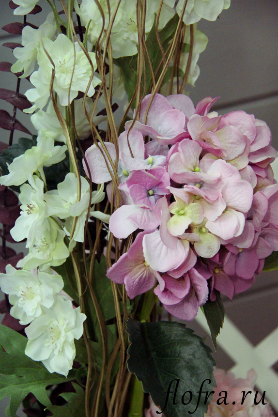 цветы сухие искуственные кемерово витрина магазина дизайн композиция 