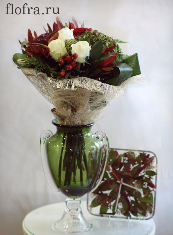 букет для мужчины цветы розы кемерово флористика аранжировка дизайн