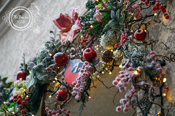новогоднее украшение витрины декор витрина Кузбасс Кемерово оформление www.flofra.ru окна рождество новый год.jpg3