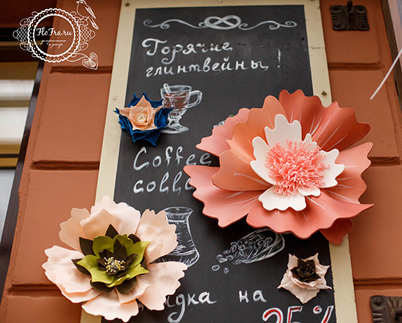 Украшение летней верандв декор флористика цветы муляжи Кемерово Новосибирск декор дизайн Гигантские цветы www.flofra.ru18