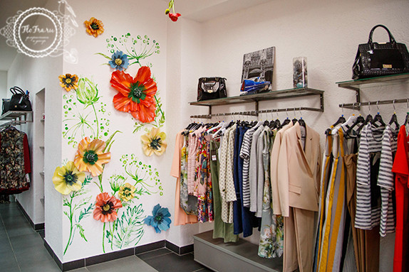 декор для магазина одежды кемерово цветы панно стена дизайн гигантские цветы маки www.flofra.ru588
