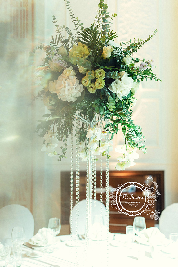 www.flofra.ru флористика Кемерово свадьба ресторан Континент украшение зала цветы на свадьбу свадьба декор композиции 