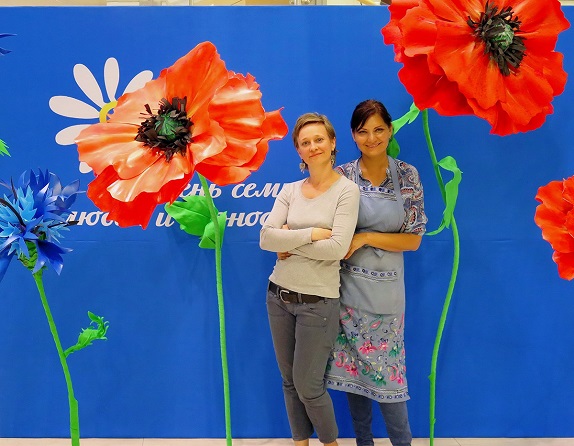 флористика Кемерово декор витрина гигантские цветы на заказ оформление обучение видео-урок www.flofra.ru